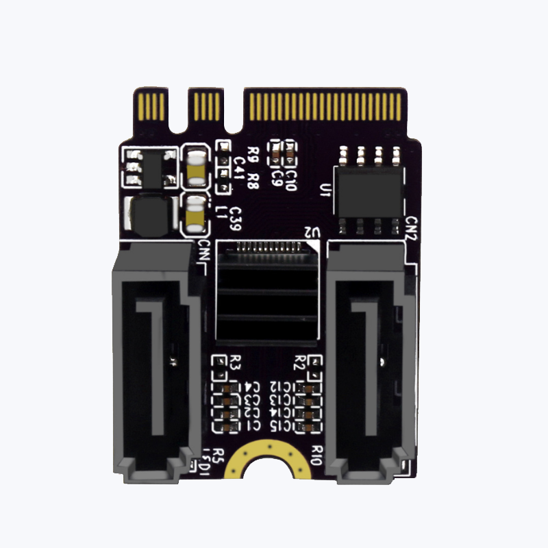 M.2(KEY-A+E)转2SATA 582