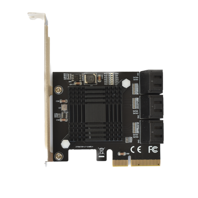 PCIE3.0 x4转6口SATA3扩展卡 ASM1166