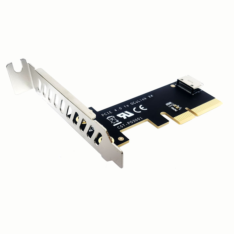 PCIe4.0 x4 to OCuLink (SFF-8612) expansion card