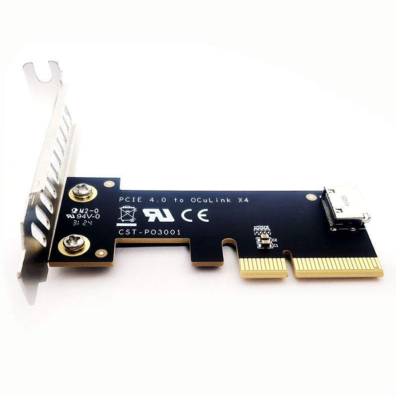 CST-PO3001: PCIe Gen4 x4 to OCuLink (SFF-8612) Expansion Card-OCuLink ...