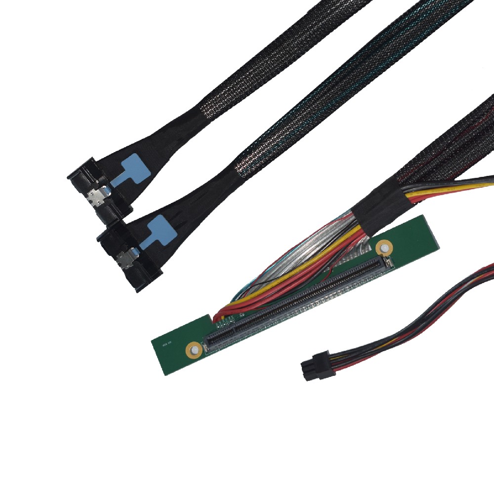 2*MCIO X8公头 转 PCIe x16插槽 数据线